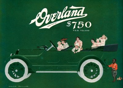 A Willys-Overland magazin hirdetése alkotó: C. Coles Phillips