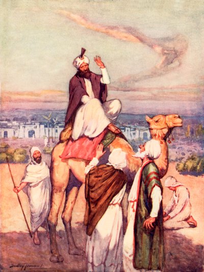 Mohammed: Egy nagy vallás arab alapítója (színes litho) alkotó: C. Dudley Tennant