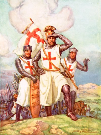 Az oroszlánszívű király a Szentföldön (színes litho) alkotó: C. Dudley Tennant
