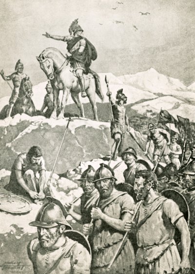 A hatalmas Sándor továbbsöprése (litho) alkotó: C. Dudley Tennant