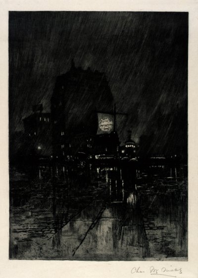 Esős éjszaka, Madison Square alkotó: C. F. William Mielatz