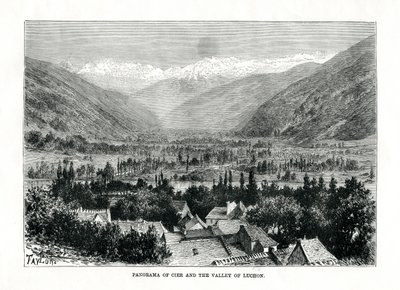 Cier és Bagneres-de-Luchon völgye, Franciaország, 1879. alkotó: C. Laplante