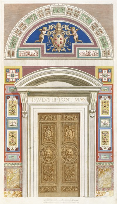 A Raphael Loggia kapuja a Vatikánban, 1772 alkotó: C. Savorelli