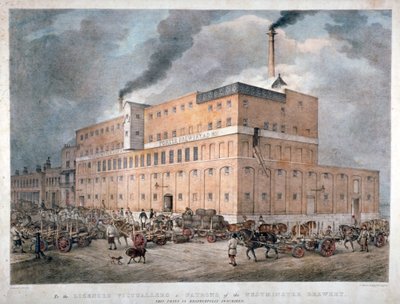Westminster Ale és Porter sörfőzde a Horseferry Roadon, London, c1840. alkotó: C Warren