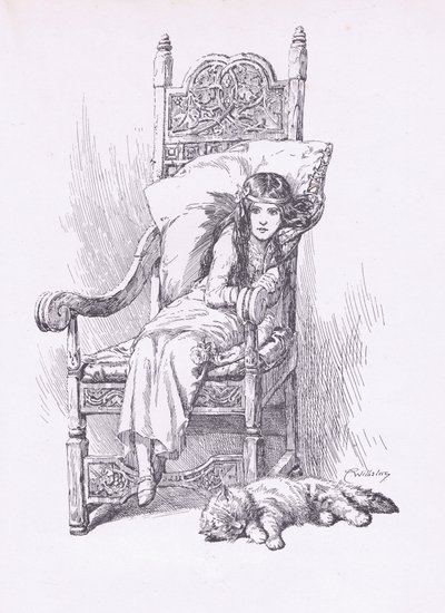 A nagy karosszékben támasztva, a The Child of the Air pubból, Duckworthtől alkotó: C. Wilhelm