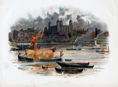A londoni Tower, Anglia, 1895 alkotó: C. Wilkinson