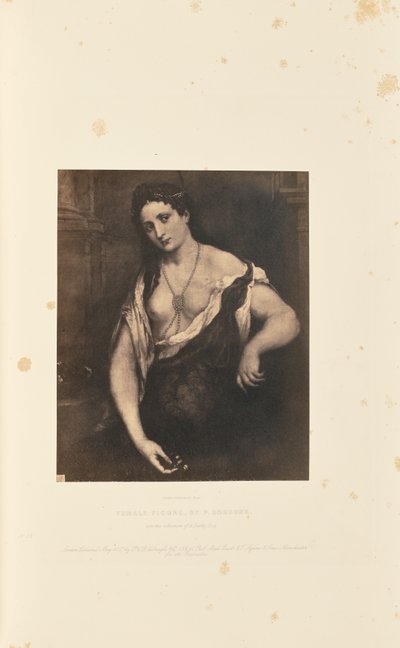 Női alak, P. Bordone alkotó: Caldesi and Montecchi
