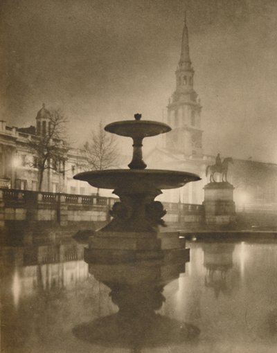 „Az éjszakai eső elmélkedések medencéjévé változtatta a járdákat”, 1935. alkotó: Calkin