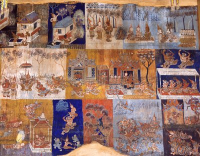 Templomi falfestmények alkotó: Cambodian School