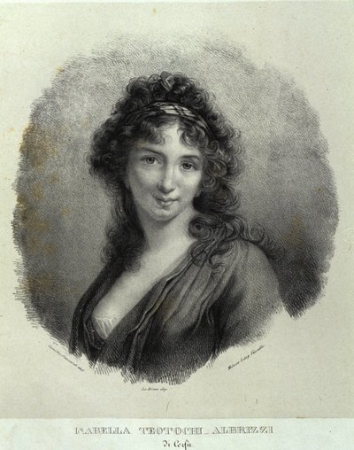 Isabella Teotochi Albrizzi portréja (litho) alkotó: Camilla Guiscardi