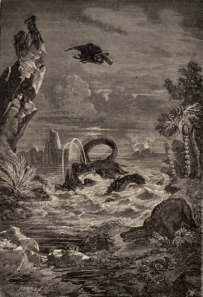 Föld a dinoszauruszok idején alkotó: Camille Flammarion