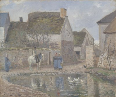 Egy tó Enneryben, 1874 alkotó: Camille Jacob Pissarro