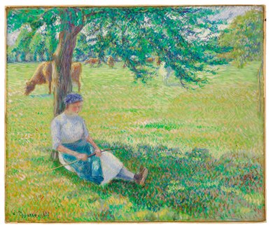Cowgirl, Eragny, 1887 alkotó: Camille Jacob Pissarro