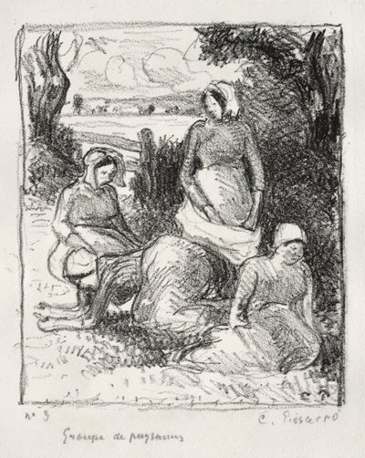 Parasztcsoport, c. 1896. alkotó: Camille Jacob Pissarro