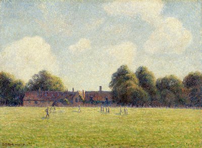 Hampton Court Green, 1891 alkotó: Camille Jacob Pissarro