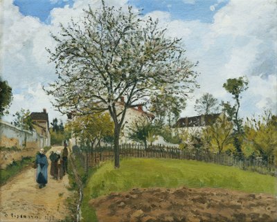 Louveciennes-i táj; Louveciennes-i táj, 1870 alkotó: Camille Jacob Pissarro