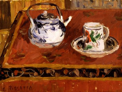 Csendélet, csésze és teáskanna, 1899. alkotó: Camille Jacob Pissarro