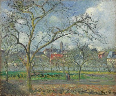 Gyümölcsös Saint-Ouen-l"Aumone télen; Gyümölcsös Saint-Ouen-l"Aumone télen, 1877 alkotó: Camille Jacob Pissarro