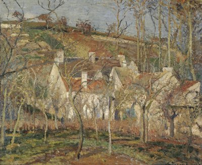 Vörös tetők, falu sarka, tél, 1877 alkotó: Camille Jacob Pissarro