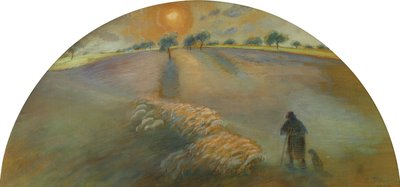 Pásztor és juh; Berger és Moutons, 1890 alkotó: Camille Jacob Pissarro