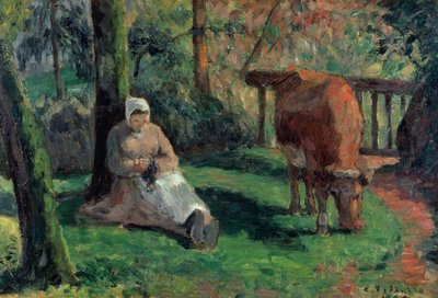 Pásztorlány, Montfoucault, 1875 alkotó: Camille Jacob Pissarro