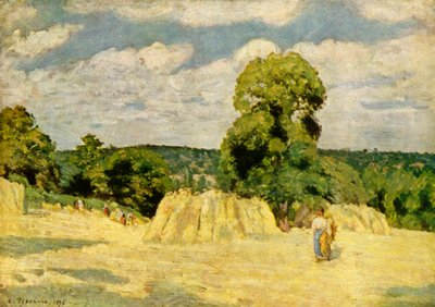 Az aratás, 1876, 1939. alkotó: Camille Jacob Pissarro