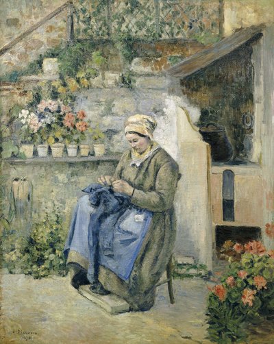 A vidám anya; La Mere Jolly, 1874 alkotó: Camille Jacob Pissarro