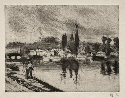 Rouen látképe, 1884. alkotó: Camille Jacob Pissarro