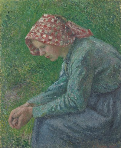 Ülő parasztasszony alkotó: Camille Pissarro
