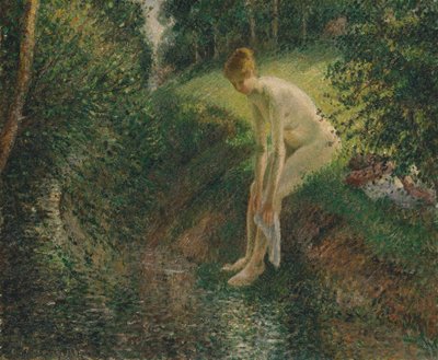 Fürdő az erdőben, 1895. alkotó: Camille Jacob Pissarro