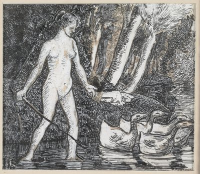 Fürdő libákkal, 1895 alkotó: Camille Jacob Pissarro