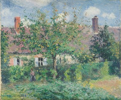 Bauernhaus Éragnyban. 1884 alkotó: Camille Jacob Pissarro