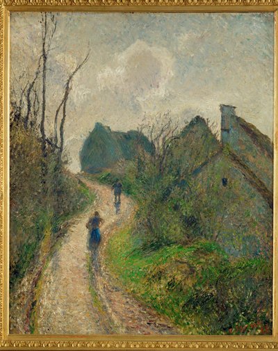 Chemin montant a Osny - felfelé vezető út Osnyban (olaj, vászon) alkotó: Camille Pissarro