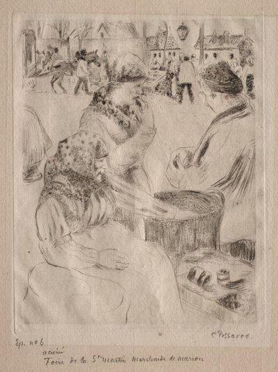 Gesztenyeárus alkotó: Camille Pissarro