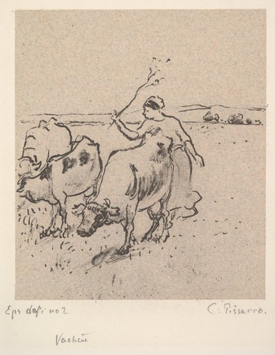 Tehénpásztor, kb. 1899. alkotó: Camille Jacob Pissarro