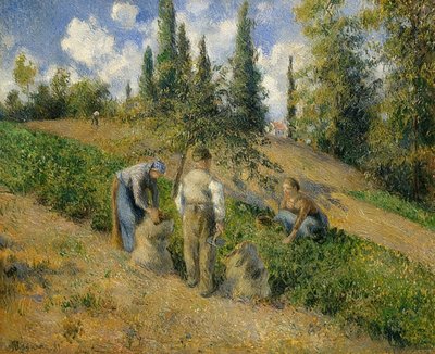 Die Ernte, Pontoise. / The Harvest, Pontoise, 1881 alkotó: Camille Jacob Pissarro