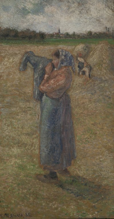 Nő a mezőkön, 1882. alkotó: Camille Pissarro