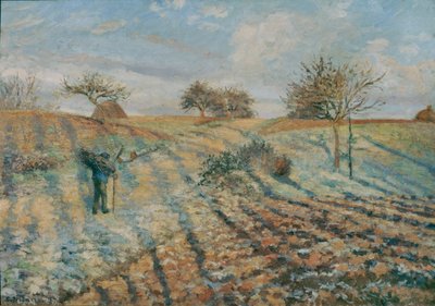 Gelee blanche (Hoarfrost) ... (olaj, vászon) alkotó: Camille Pissarro