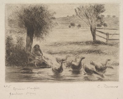 Libalány, 1888. alkotó: Camille Jacob Pissarro