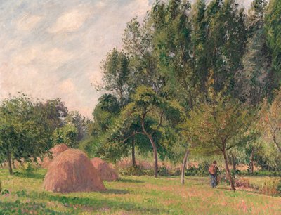 Szénakazalok, Reggel, Éragny, 1899. alkotó: Camille Jacob Pissarro