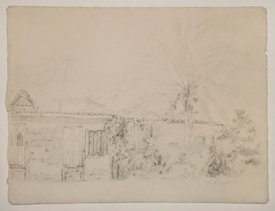 Házak és pálmafák alkotó: Camille Pissarro
