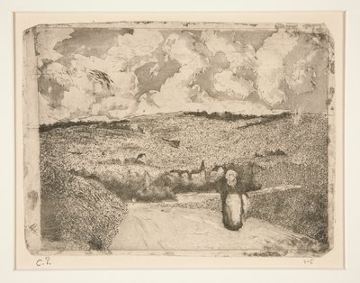 La Femme sur la route (A nő az úton) alkotó: Camille Pissarro