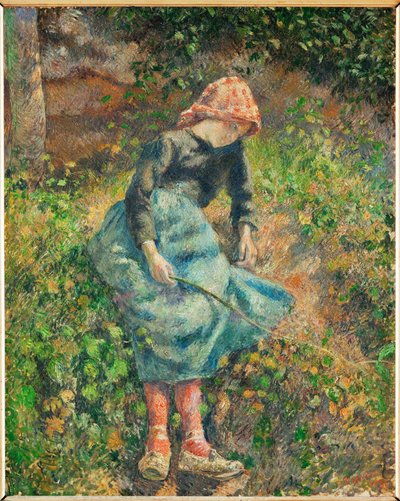 La bergere ou Jeune fille a la baguette, paysanne assise (olaj, vászon) alkotó: Camille Pissarro