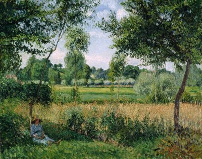 Reggeli napfényhatás, Eragny alkotó: Camille Pissarro