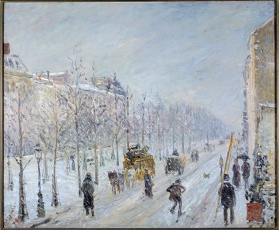 Párizsi körút hóval alkotó: Camille Pissarro