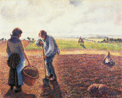 Parasztok a mezőn, Eragny alkotó: Camille Pissarro