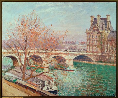 Pont Royal és a Pavillon de Flore (festmény, vászon) alkotó: Camille Pissarro