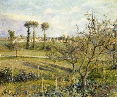 Naplemente Valhermeilben, Pontoise közelében; Naplemente Valhermeilben, Pontoise közelében, 1880 alkotó: Camille Jacob Pissarro