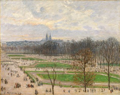 A Tuileriák kertje egy téli délutánon, 1899. alkotó: Camille Jacob Pissarro