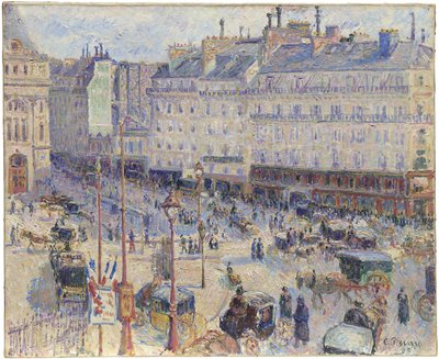 A Place du Havre, Párizs, 1893. alkotó: Camille Pissarro